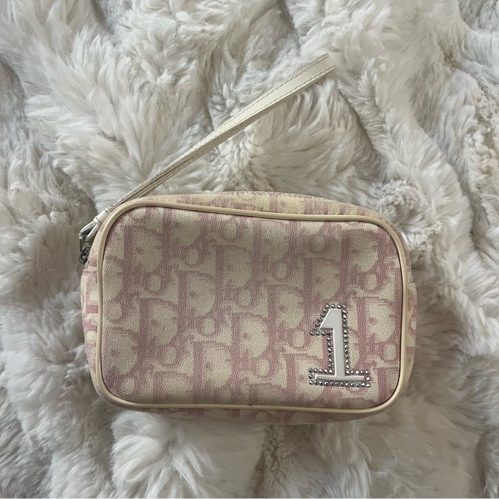 Vintage Christian Dior Pink Monogram Wristlet